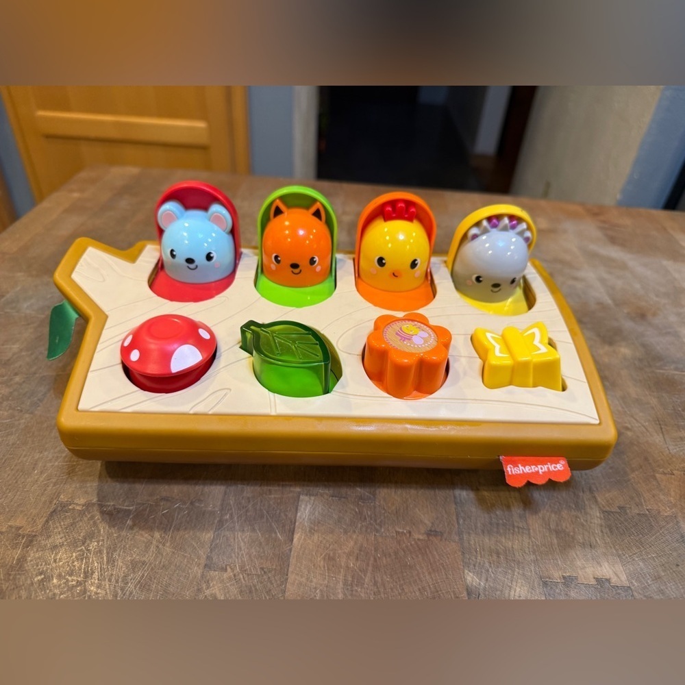 Fisher-Price Animal Pop-Up Surprise Toy Peek a Boo Sensory Learning Game - Picture 1 of 5